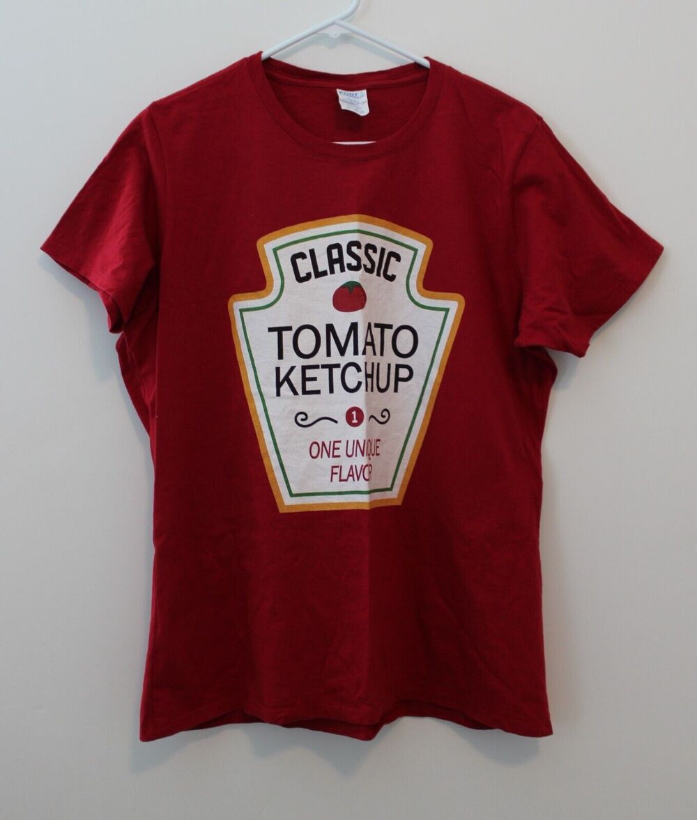Classic Tomato Ketchup Halloween Costume T-Shirt For Women Size XL Pre-Owned